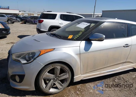 2014 Hyundai Veloster Turbo W/Blue z USA, uszkodzony, nr VIN KMHTC6AE5EU197907